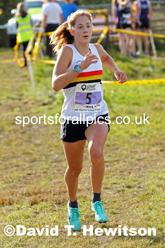 Womens under-17s and under-20s 2021 North Eastern Harrier League, Druridge Bay. Photo: David T. Hewitson/Sports for All Pics